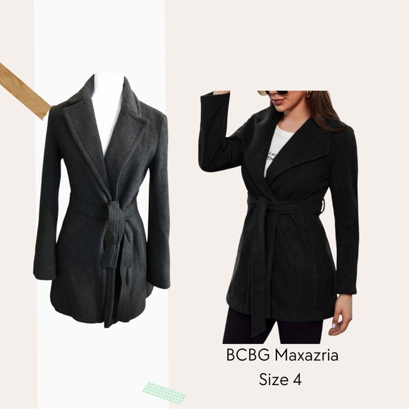 Bcbgmaxazria jackets coats bcbg max mara grey trench coat poshmark